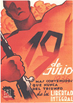 ·Movimiento revolucionario en Barcelona· (1936), dirigit per Mateu Santos i produït per l·Oficina d·Informació i Propaganda de la CNT-FAI, és el primer reportatge de la Guerra Civil. Rodat a Barcelona, els seus imatges abasten des del 19 al 23 de juliol de 1936.Imatges de la Presó Model, Capitania General, Maestranza de Artilleria i Comandància de Marina, els edificis mostren senyals dels recents combats mentre la locució parla de la traïció militar que va ser rebutjada per la combativa actitud del poble.Barricades als carrers i milicians anarquistes que mantenen les posicions en les barricades i controlen el pas de vehicles. Edificis de la Plaça de Catalunya i altres avingudes del centre de la ciutat on s·observen destrosses produïdes pels combats. Esglésies i escoles religioses de Barcelona danyades pel foc.Església de les Salesianes: la multitud contempla les mòmies de monges exposades a l·escalinata d·entrada, la locució presenta aquestes mòmies, com a prova que les monges eren torturades pels seus mateixes companyes.Manicomi de Santa Eulàlia: la locució diu que diversos feixistes van disparar des del, contra el poble; imatges, possiblement ficcions, d·un grup de milicians disparant contra les finestres, mentre altres milicians van traient del manicomi objectes d·art religiós que, acumulats davant l·entrada, són incendiats posteriorment.L·edifici de la comandància del Port amb grans destrosses.El vaixell ·Djene· que torna a França amb els atletes vinguts per a participar en l·Olimpíada Popular i vaixells de guerra anglesos ancorats al port.Sortida de la columna Durruti cap al front d·Aragó. Entre una gran multitud que aplaudeix des de les voreres, van passant, a peu, en camions i en vehicles blindats artesanalment els milicians de la columna Durruti.Vista general de la Presó Model: grups de presos alliberats pels anarquistes són aplaudits al carrer.Exterior d·un hospital on s·atén als ferits en el moviment revolucionari i una petita església transformada en Casa del Poble.La càmera recorre en un vehicle diversos carrers de Barcelona fins arribar a la seu del Comitè Regional de la CNT-FAI, a Via Laietana.