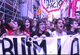 Manifestació del passat dijous 16 de novembre del 2006 d·estudiants contra el procés de Bolonya.Video de DVActivisme