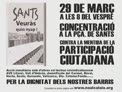 La Plataforma pel soterrament de les vies i contra el pla de l·estació ens presenta una rumba amb marxa que parla dels problemes del barri de Sants a Barcelona.