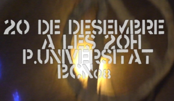 Vídeo del 20 de desembre a les 20h p. Universitat.