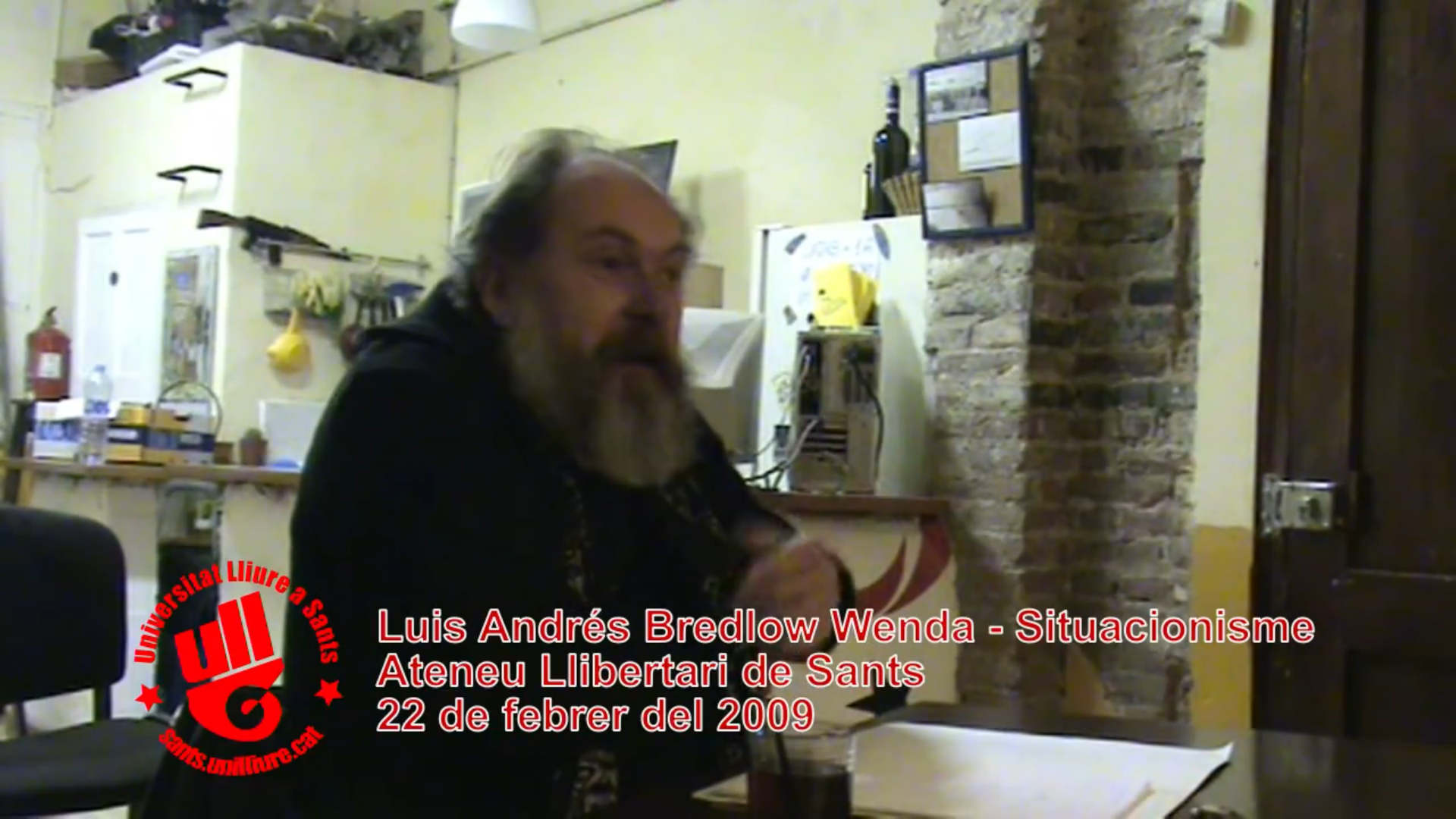 Xerrada que va realitzar Luis Andrés Bredlow Wenda, professor de la Facultat de Filosofia de la UB, el passat dissabte 21 de febrer del 2009 sobre els situacionistes.