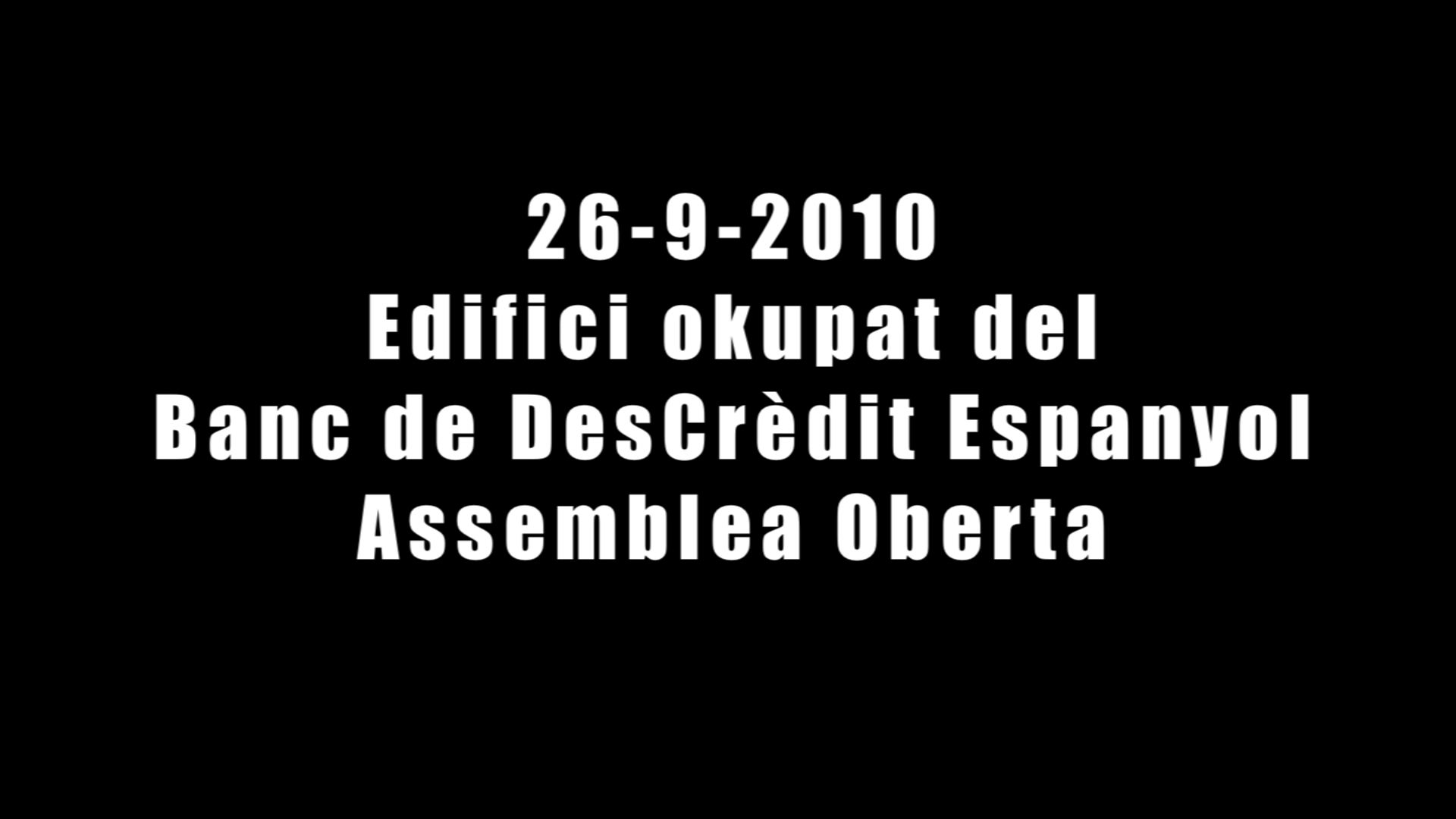 Assemblea Integre que va tenir lloc el diumenge 26 de Setembre de 2010 a l·espai okupat pel Moviment del 25.+ info Moviment del 25