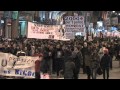 4.000 persones s·han manifestat a la ciutat de Barcelona contra la retallada de les pensions impulsada pel Govern espanyol.