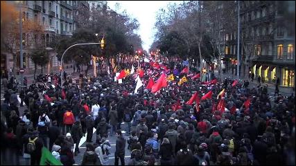 Crònica de la vaga general i la jornada de lluita en defensa de les pensions públiques i en contra les retallades.