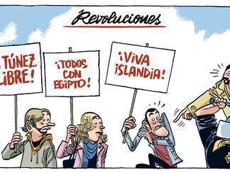 Algunes dades sobre el país que ocupà el primer lloc en l·informe de la ONU de Desenvolupament Humà de 2007 i que acabà prop del col·lapse financer. Es tracta d·Islàndia, on es va fer dimitir a un govern al complert, es nacionalitzaren els principals bancs i es decidí no pagar els seu deute amb Gran Bretanya i Holanda. Una revolució ciutadana que no mereix l·atenció dels grans mitjans.