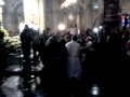 Situació viscuda el passat diumenge 24 d·abril del 2011 a la catedral de Santiago de Xile, en una protesta dels familiars del detinguts maputxes.