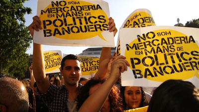 Manifestació Democràcia Real Ja! del passat 15 de maig del 2011 a Barcelona.