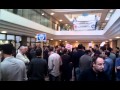 Imatges de la protesta de les treballadores d·#HP aquest migdia contra els acomiadaments a l·empresa que s·estan duent a terme últimament.