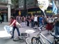 Imatges de la Columna Sud de la mani #12m15m a la seva sortida de pl Sants i el seu pas per pl Espanya.