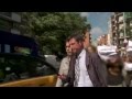 Acció contra el Regidor de CIU Jordi Martí en suport al Rubén i Andreu, en presó preventiva per haver participat al piquet de Sants de la Vaga General del 29M.