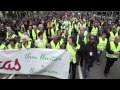 Imatges de la performance dels @iaioflautas a la seu del BBVA a pg de Gràcia #14Nbcn #14Nriseup- especial vaga 14N - @agencia_29