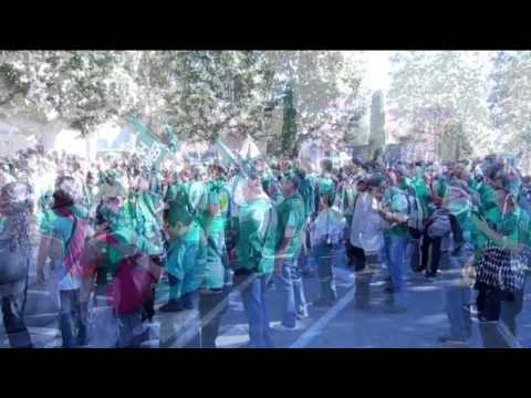 19/10/2013 Més de 1000 persones es van manifesta per Salt (una trentena de Santa Coloma de Gramenet) un vegada es va saber la bona noticia. Molts dels assistentes vinguts de tot l·Estat havien passat la nit dins del bloc solidàriament amb els residents. Ada Colau opina sobre la sentencia del Tribunal Europeu de Drets Humans d·Estrasburg, que atura el desallotjament del bloc del SAREB (El banc dolent).