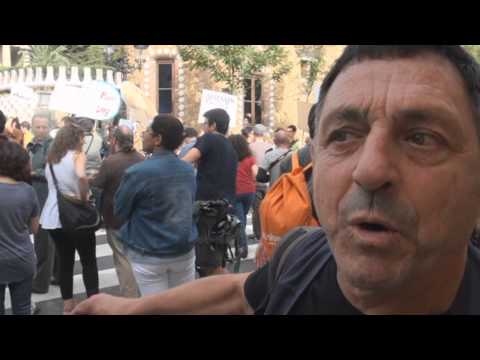 Gràciamon Tv ha gravat la ocupació del Park Güell per part de gent de la plataforma per un espai lliure de peatges.
