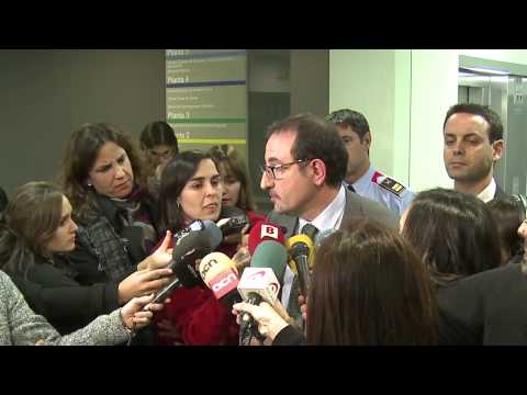 29 de novembre de 2013. Roda de premsa del Departament d·Interior sobre un nou cas de mort sota custòdia policial a la comissaria de Les Corts. Segons el conseller Espadaler no es coneixen encara les causes de la mort.