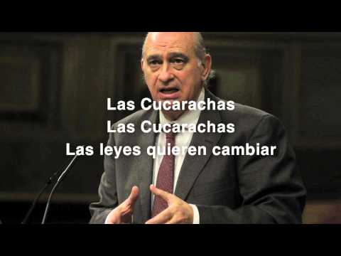 Vídeo irònic de la PAH. A la PAH ens sentim estranyament creatius aquests dies. Que Fiscalia pretengui empresonar a la nostra companya Lina per cridar CUCARACHA al diputat del PP Antonio Gallego, ha superat totes les nostres expectatives. A totes aquests ESCARABATS els dediquem aquesta cançó...  ·Las Cucarachas, las Cucarachas...·