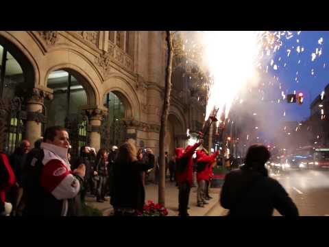Acció de la plataforma de suport a Can Vies en la qual es va encerclar el districte de Sants-Montjuïc en defensa del CSA Can Vies i en contra del seu desallotjament.