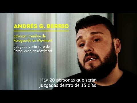 Andrés García Berrio, membre de Rereguarda en Moviment, plataforma solidària contra la repressió.Més informació a: http://encausadesparlament.­wordpress.comLes 20 persones encausades per la manifestació convocada el 15 de juny de 2011 al Parlament per aturar els pressupostos de les retallades seran jutjades a l·Audiència Nacional espanyola del 30 de març al 4 d·abril de 2014.El #15J totes érem al Parlament, les nostres companyes no estan soles!