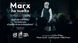 ·Marx ha vuelto· és una mini-sèrie de ficció inspirada en el Manifest Comunista.·Marx ha vuelto· està ambientada a l·Argentina actual, que igual que altres països pateix els embats de la crisi econòmica. Els treballadors d·una fàbrica gràfica pateixen suspensions i acomiadaments; un grup d·ells s·organitza per lluitar mentre són deixats de banda pels dirigents sindicals. Alhora, Martín, protagonista d·aquesta història, es troba llegint el Manifest Comunista, i acaba per trobar-se amb Karl Marx, sense quedar en clar si és somni o realitat. Al llarg de quatre capítols Marx irromp en la història amb les seves idees revolucionàries sobre les classes socials, les crisis, l·estat i el comunisme.El reconegut actor Carlos Weber, (Marx en el Soho), interpreta Karl Marx en aquesta història al costat d·un grup de joves actors d·important trajectòria en el teatre independent argentí. 