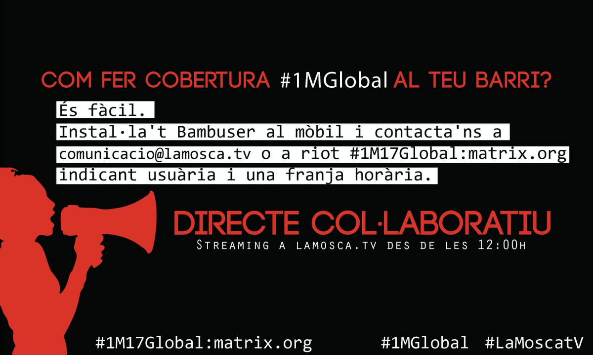 Retransmissió en directe #1rMaig #1mGlobal #direct1deMaig Via @okupemlesones