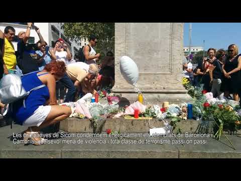 Ens solidaritzem amb les víctimas dels atemptats de Barcelona i Cambrils, els seus familiars i amics i tota la ciutadania, destinatària última de la violència.Les companyes de Sicom condemnem enèrgicament els atemptats de Barcelona i Cambrils, qualsevol mena de violència i tota classe de terrorisme passi on passi.Alhora demanem que no s·utilitzin els atemptats per retallar les llibertats objectiu, amb el terror, la por i la resignació, dels terroristes.