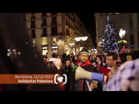 Barcelona 11/12/2017.- Concentració en solidaritat amb el poble Palestí i contra els atacs de l·Estat d·Israel