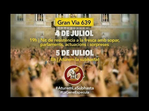 Acció per assenyalar un pis de subhasta a Roquetes. 29-06-2018
<br/>#AturemLaSubhasta
<br/>#LaGeneEspecula<br/>